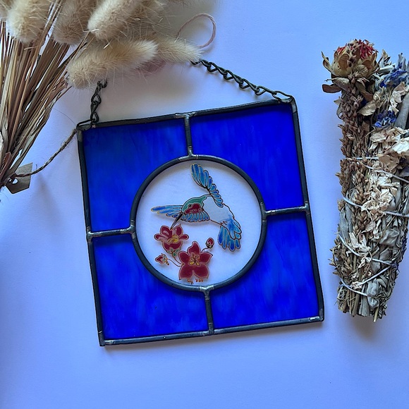 Vintage Other - Hummingbird Stained Glass
